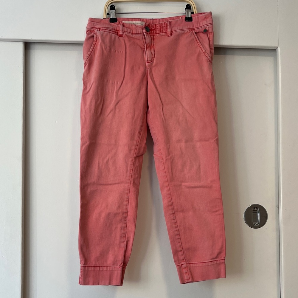 Coral Cropped Pants